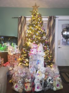 holiday bears displayed
